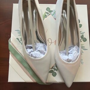 Ivory Satin Pumps